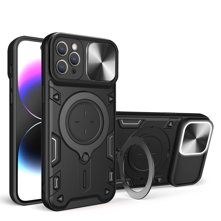 CD Texture Sliding Camshield Magnetic Holder Phone Case, For iPhone 11, For iPhone 11 Pro