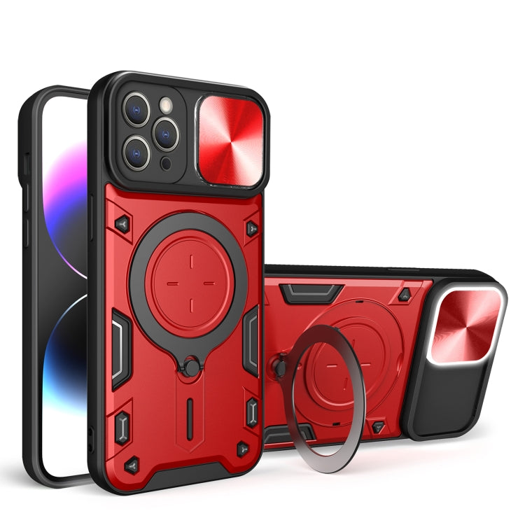 CD Texture Sliding Camshield Magnetic Holder Phone Case, For iPhone 11, For iPhone 11 Pro