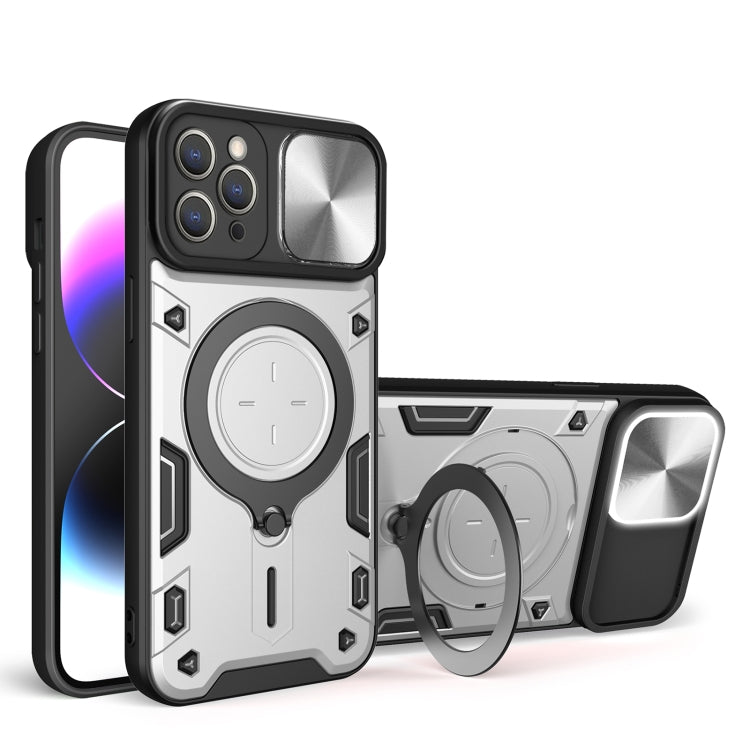 CD Texture Sliding Camshield Magnetic Holder Phone Case, For iPhone 11, For iPhone 11 Pro