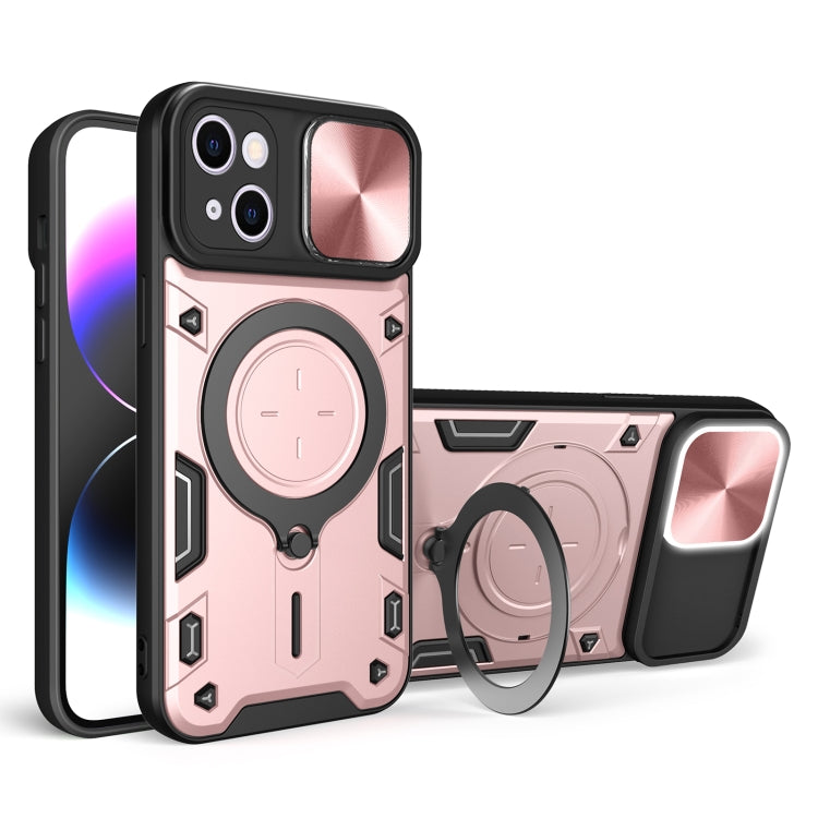 CD Texture Sliding Camshield Magnetic Holder Phone Case, For iPhone 15 Pro Max, For iPhone 15 Pro, For iPhone 15 Plus, For iPhone 15, For iPhone 14 Plus