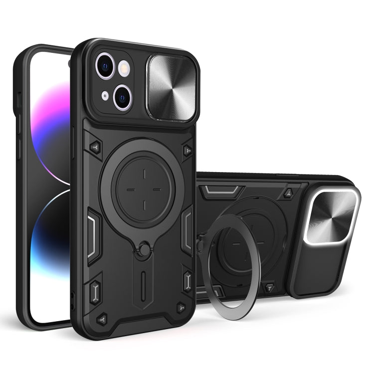 CD Texture Sliding Camshield Magnetic Holder Phone Case, For iPhone 15 Pro Max, For iPhone 15 Pro, For iPhone 15 Plus, For iPhone 15, For iPhone 14 Plus