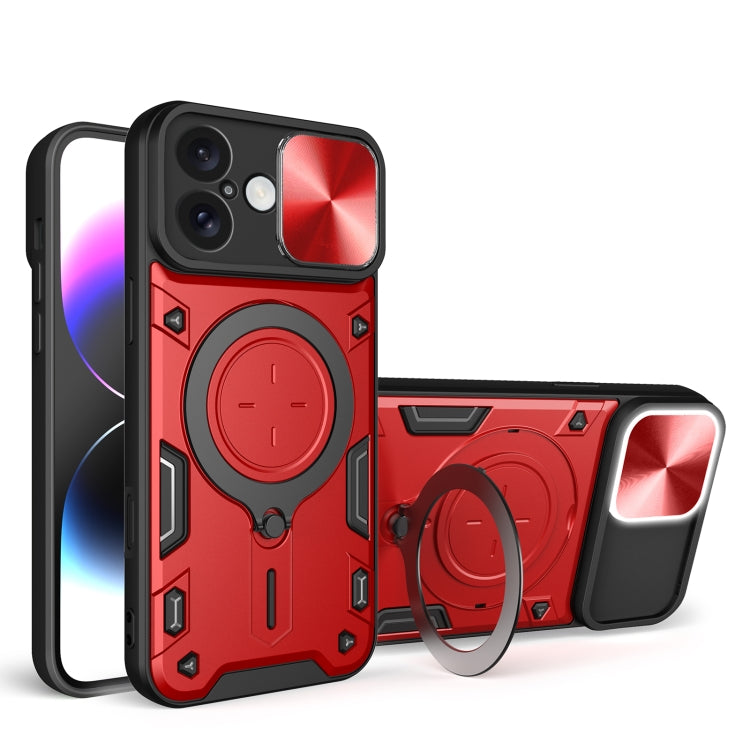 CD Texture Sliding Camshield Magnetic Holder Phone Case, For iPhone 16e, For iPhone 16 Pro Max, For iPhone 16 Pro, For iPhone 16 Plus, For iPhone 16