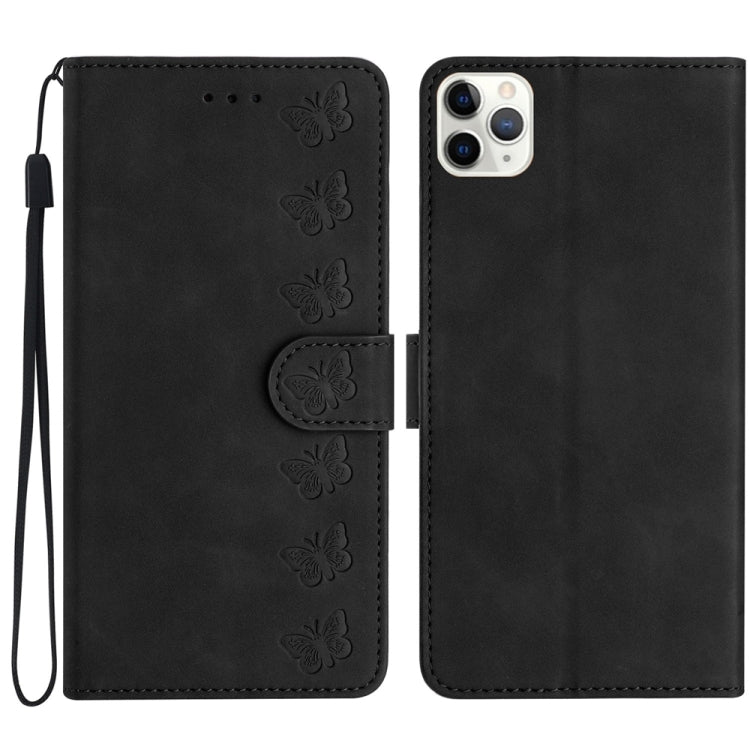 Seven Butterflies Embossed Leather Phone Case, For iPhone 12 mini, For iPhone 11 Pro Max, For iPhone 11, For iPhone 11 Pro