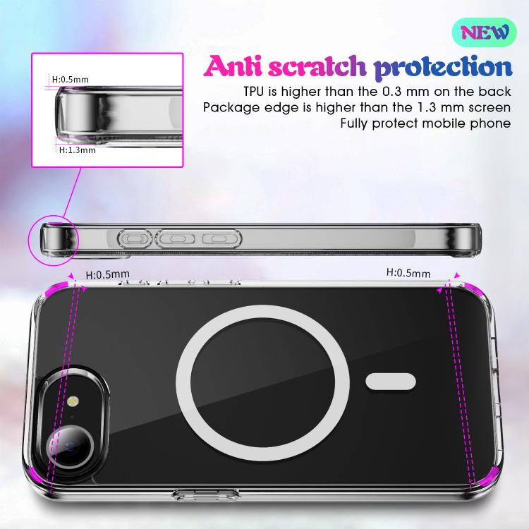 MagSafe Clear Acrylic PC +TPU Phone Case, For iPhone 16e, For iPhone 16 Pro Max, For iPhone 16 Pro, For iPhone 16 Plus, For iPhone 16, For iPhone 15 Pro Max, For iPhone 15 Pro, For iPhone 15 Plus, For iPhone 15