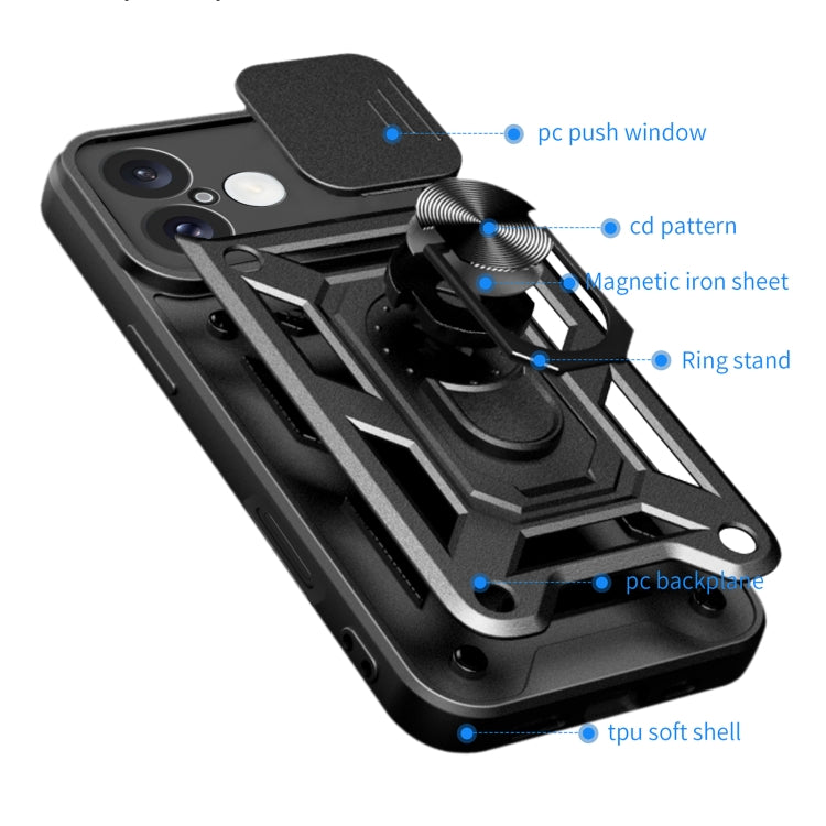 Sliding Camera Cover Design TPU+PC Phone Case, For iPhone 16, For iPhone 15 Pro Max, For iPhone 15 Pro, For iPhone 15 Plus