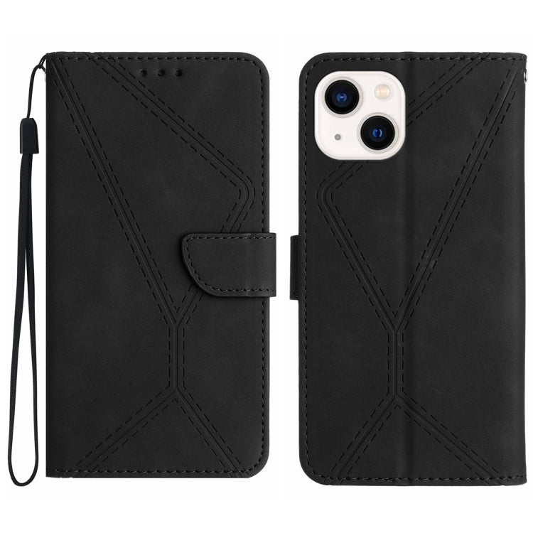 Stitching Embossed Leather Phone Case, For iPhone 15 Pro Max, For iPhone 15 Pro, For iPhone 15 Plus, For iPhone 15