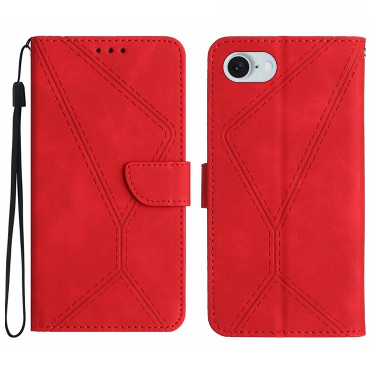 Stitching Embossed Leather Phone Case, For iPhone 16 Pro Max, For iPhone 16 Pro, For iPhone 16 Plus, For iPhone 16, iPhone 16e