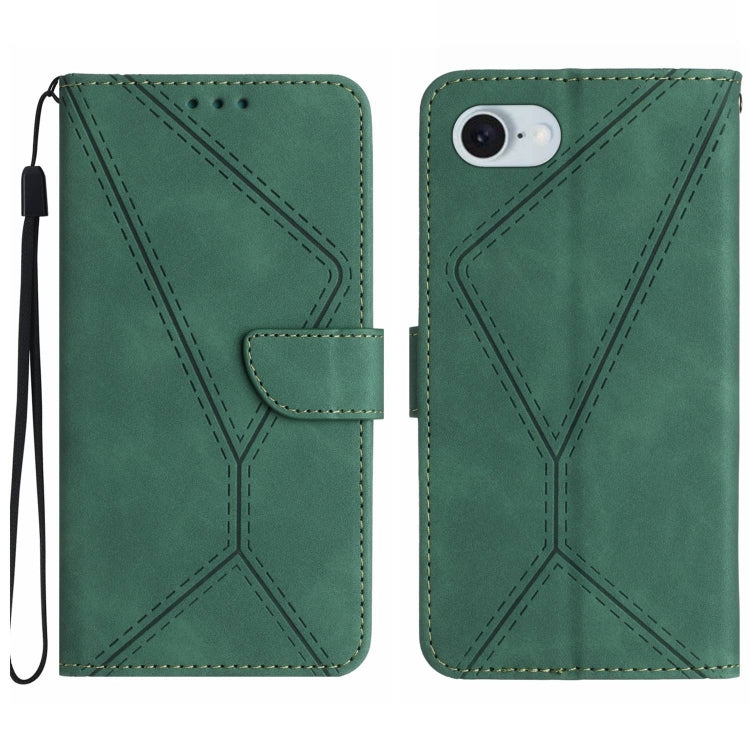 Stitching Embossed Leather Phone Case, For iPhone 16 Pro Max, For iPhone 16 Pro, For iPhone 16 Plus, For iPhone 16, iPhone 16e