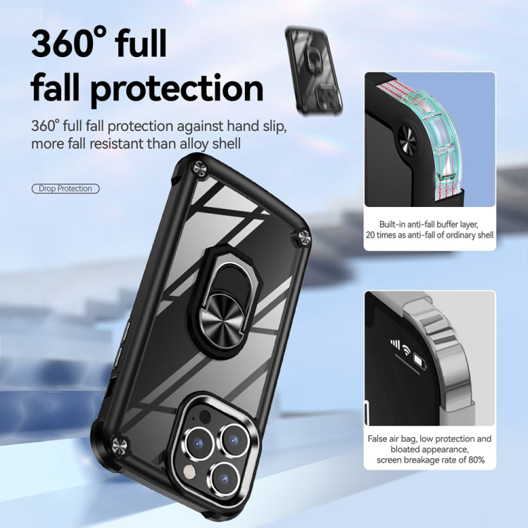 TPU + PC Lens Protection Phone Case with Ring Holder, For iPhone 15 Pro Max, For iPhone 15 Pro, For iPhone 15 Plus, For iPhone 15