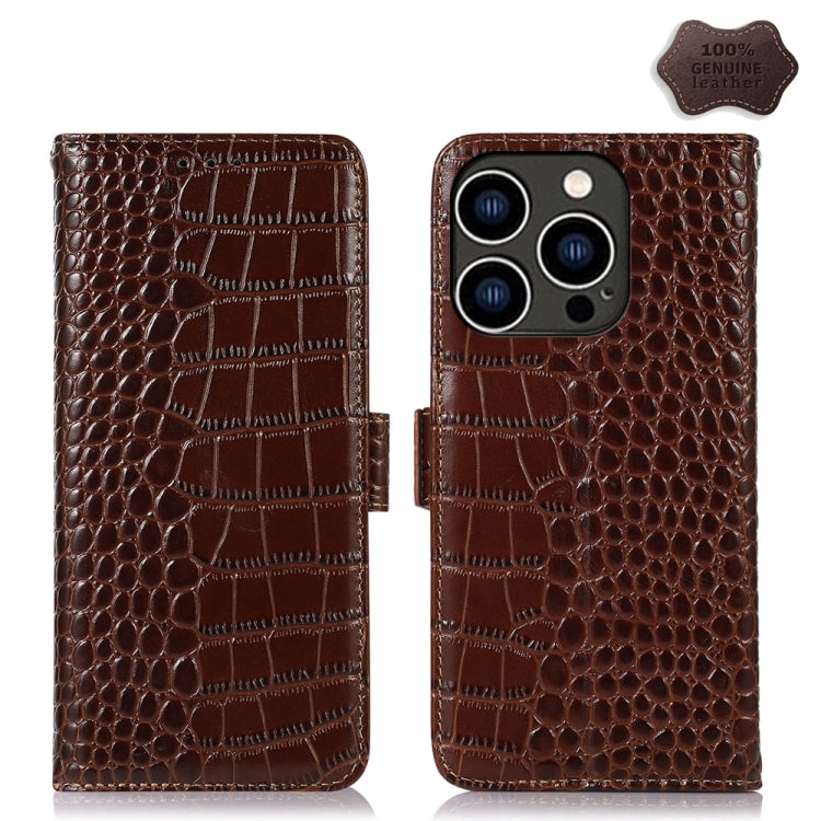 Crocodile Top Layer Cowhide Leather Phone Case, For iPhone 16e, For iPhone 16 Pro Max, For iPhone 16 Pro, For iPhone 16 Plus, For iPhone 16, For iPhone 15 Pro Max, For iPhone 15 Pro, For iPhone 15 Plus