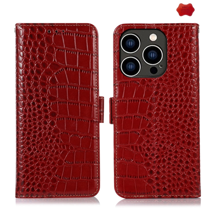 Crocodile Top Layer Cowhide Leather Phone Case, For iPhone 16e, For iPhone 16 Pro Max, For iPhone 16 Pro, For iPhone 16 Plus, For iPhone 16, For iPhone 15 Pro Max, For iPhone 15 Pro, For iPhone 15 Plus