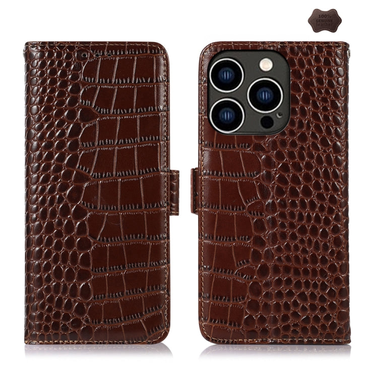 Crocodile Top Layer Cowhide Leather Phone Case, For iPhone 16e, For iPhone 16 Pro Max, For iPhone 16 Pro, For iPhone 16 Plus, For iPhone 16, For iPhone 15 Pro Max, For iPhone 15 Pro, For iPhone 15 Plus