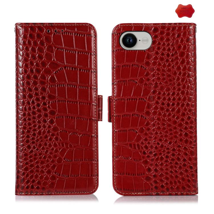 Crocodile Top Layer Cowhide Leather Phone Case, For iPhone 16e, For iPhone 16 Pro Max, For iPhone 16 Pro, For iPhone 16 Plus, For iPhone 16, For iPhone 15 Pro Max, For iPhone 15 Pro, For iPhone 15 Plus