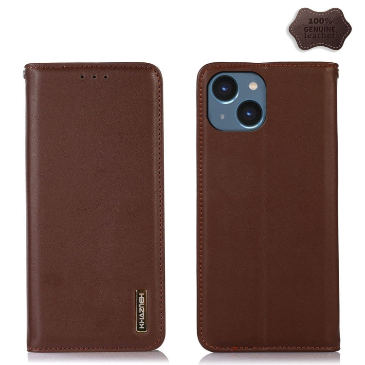 KHAZNEH Nappa Top Layer Cowhide Leather Phone Case, For iPhone 15