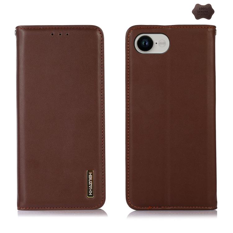 KHAZNEH Nappa Top Layer Cowhide Leather Phone Case, For iPhone 16e, For iPhone 16 Pro Max, For iPhone 16 Pro, For iPhone 16 Plus, For iPhone 16, For iPhone 15 Pro Max, For iPhone 15 Pro, For iPhone 15 Plus