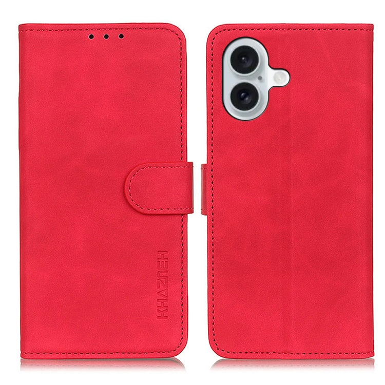 KHAZNEH Retro Texture Leather Phone Case, For iPhone 16 Pro Max, For iPhone 16 Pro, For iPhone 16 Plus, For iPhone 16, iPhone 16e, For iPhone 15 Pro Max, For iPhone 15 Pro, For iPhone 15 Plus