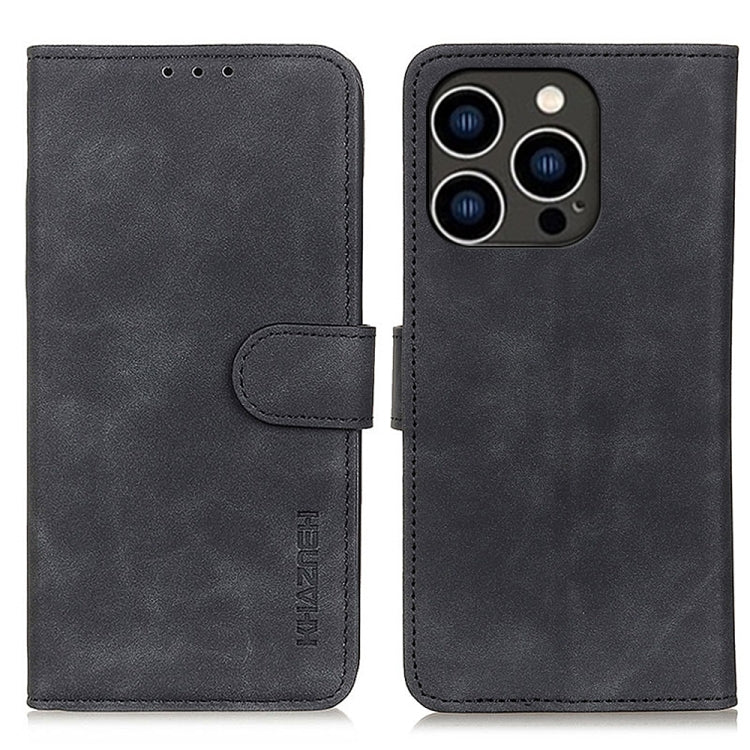 KHAZNEH Retro Texture Leather Phone Case, For iPhone 16 Pro Max, For iPhone 16 Pro, For iPhone 16 Plus, For iPhone 16, iPhone 16e, For iPhone 15 Pro Max, For iPhone 15 Pro, For iPhone 15 Plus