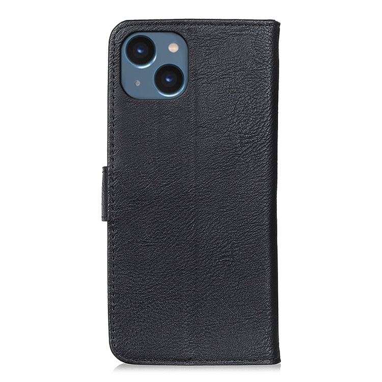 KHAZNEH Cowhide Texture Horizontal Flip Leather Phone Case, For iPhone 15