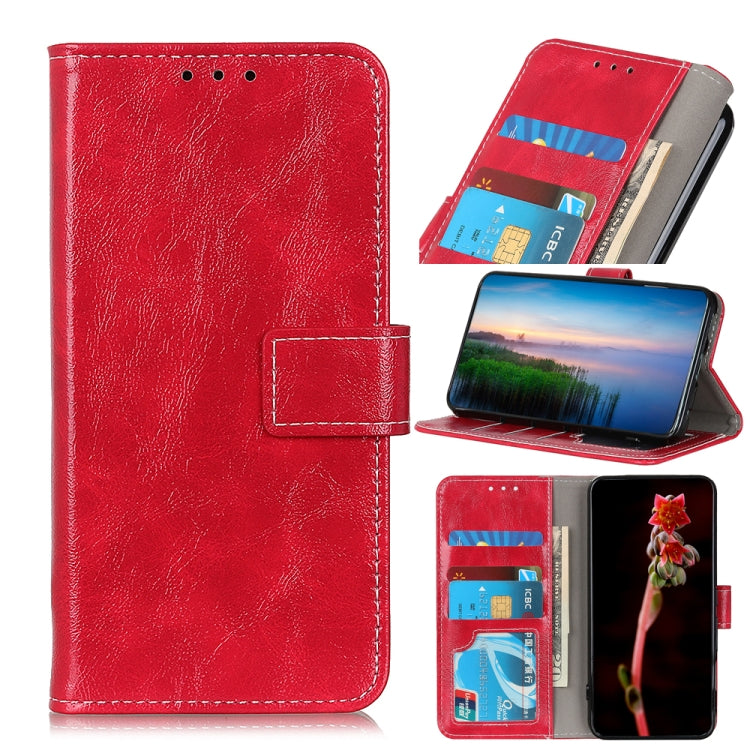 Retro Crazy Horse Texture Horizontal Flip Leather Phone Case, For iPhone 16 Pro Max, For iPhone 16 Pro, For iPhone 16 Plus, For iPhone 16, iPhone 16e, For iPhone 15 Pro Max