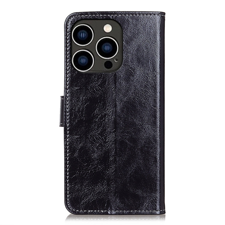 Retro Crazy Horse Texture Horizontal Flip Leather Phone Case, For iPhone 16 Pro Max, For iPhone 16 Pro, For iPhone 16 Plus, For iPhone 16, iPhone 16e, For iPhone 15 Pro Max