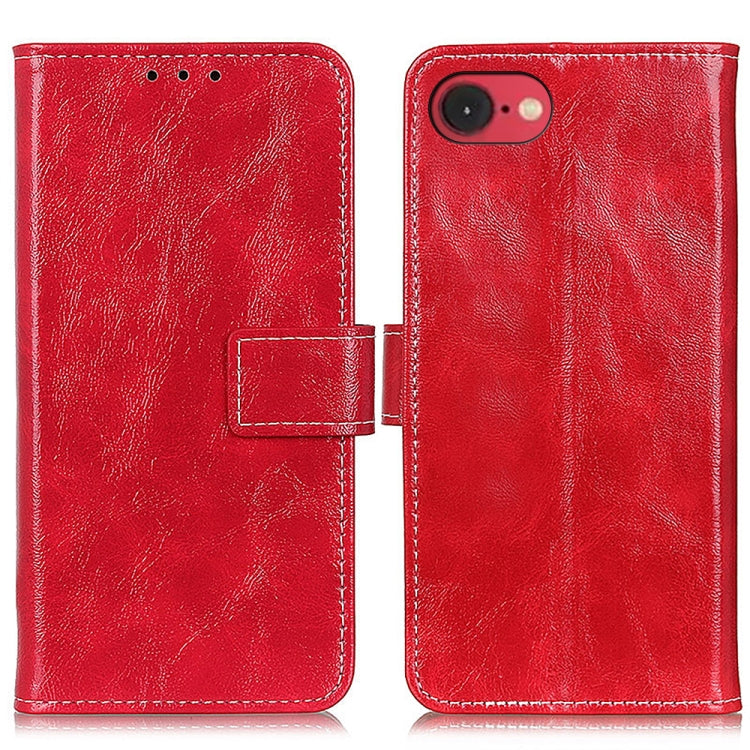 Retro Crazy Horse Texture Horizontal Flip Leather Phone Case, For iPhone 16 Pro Max, For iPhone 16 Pro, For iPhone 16 Plus, For iPhone 16, iPhone 16e, For iPhone 15 Pro Max