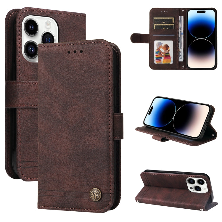 Skin Feel Life Tree Leather Phone Case, For iPhone 16 Pro Max, For iPhone 16 Pro, For iPhone 16 Plus, For iPhone 16, For iPhone 16e, For iPhone 15 Pro Max