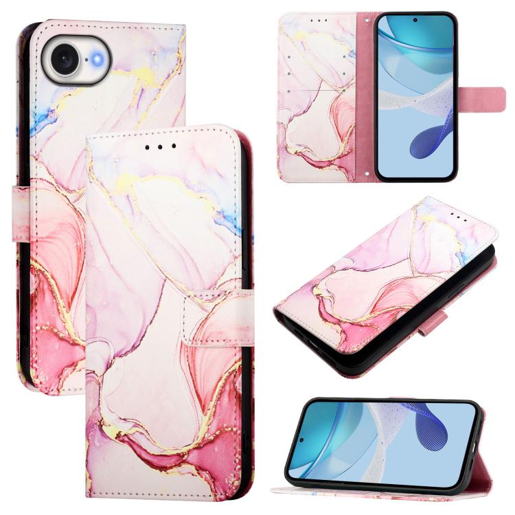 PT003 Marble Pattern Flip Leather Phone Case, For iPhone 16 Pro Max, For iPhone 16 Pro, For iPhone 16 Plus, For iPhone 16, For iPhone 16e, For iPhone 15 Pro Max