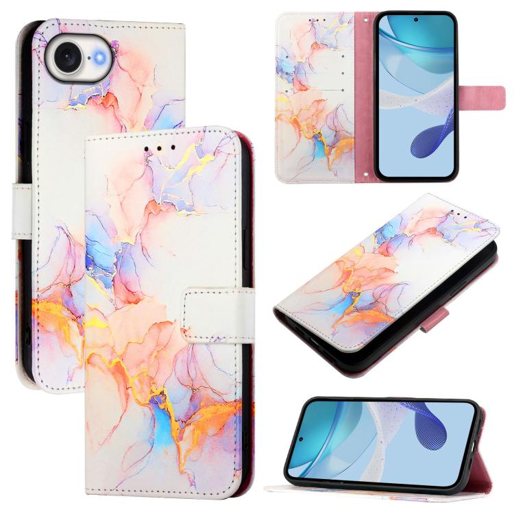 PT003 Marble Pattern Flip Leather Phone Case, For iPhone 16 Pro Max, For iPhone 16 Pro, For iPhone 16 Plus, For iPhone 16, For iPhone 16e, For iPhone 15 Pro Max