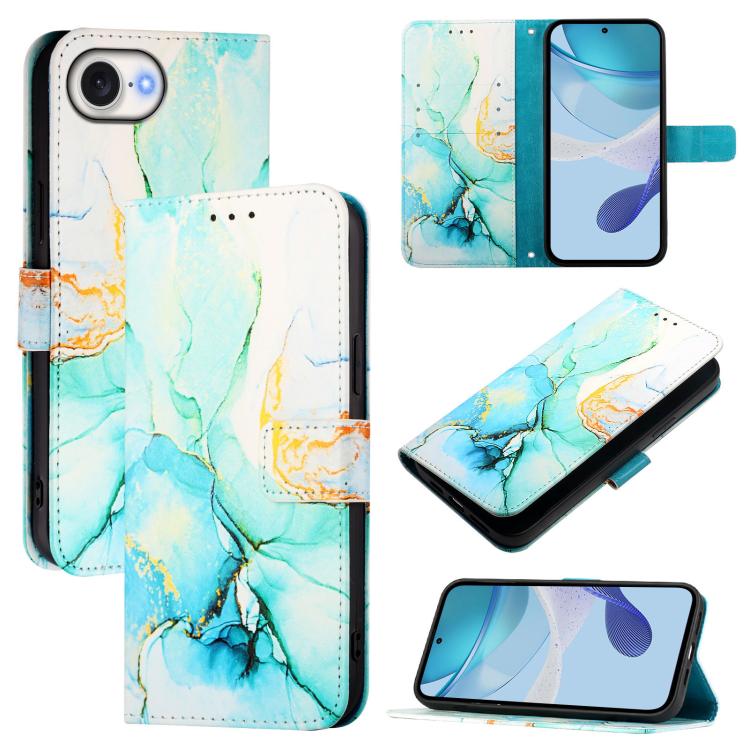 PT003 Marble Pattern Flip Leather Phone Case, For iPhone 16 Pro Max, For iPhone 16 Pro, For iPhone 16 Plus, For iPhone 16, For iPhone 16e, For iPhone 15 Pro Max