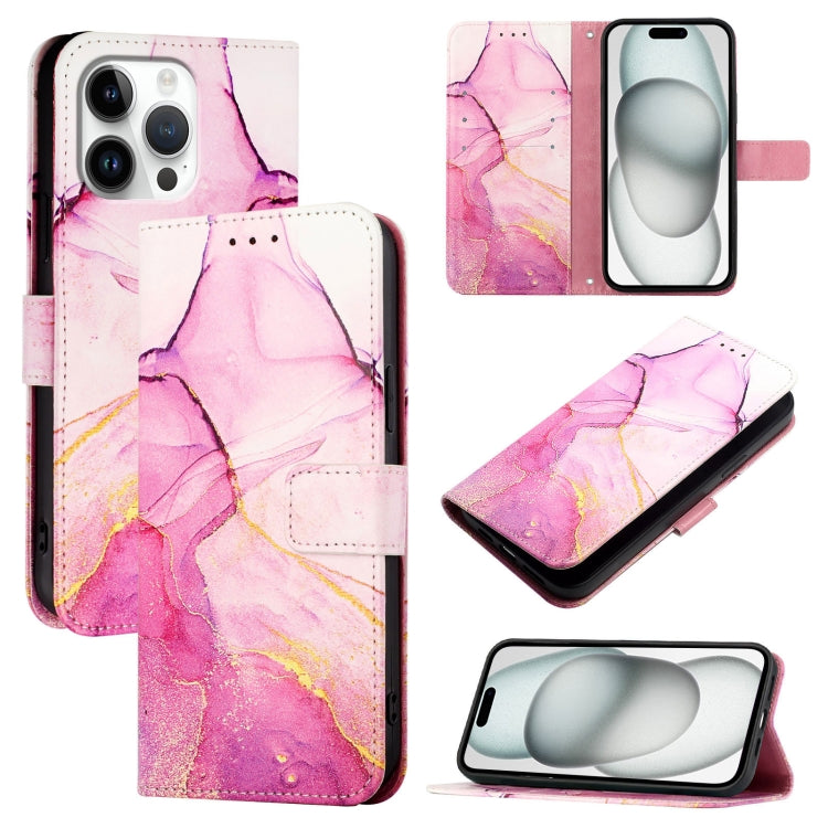 PT003 Marble Pattern Flip Leather Phone Case, For iPhone 16 Pro Max, For iPhone 16 Pro, For iPhone 16 Plus, For iPhone 16, For iPhone 16e, For iPhone 15 Pro Max