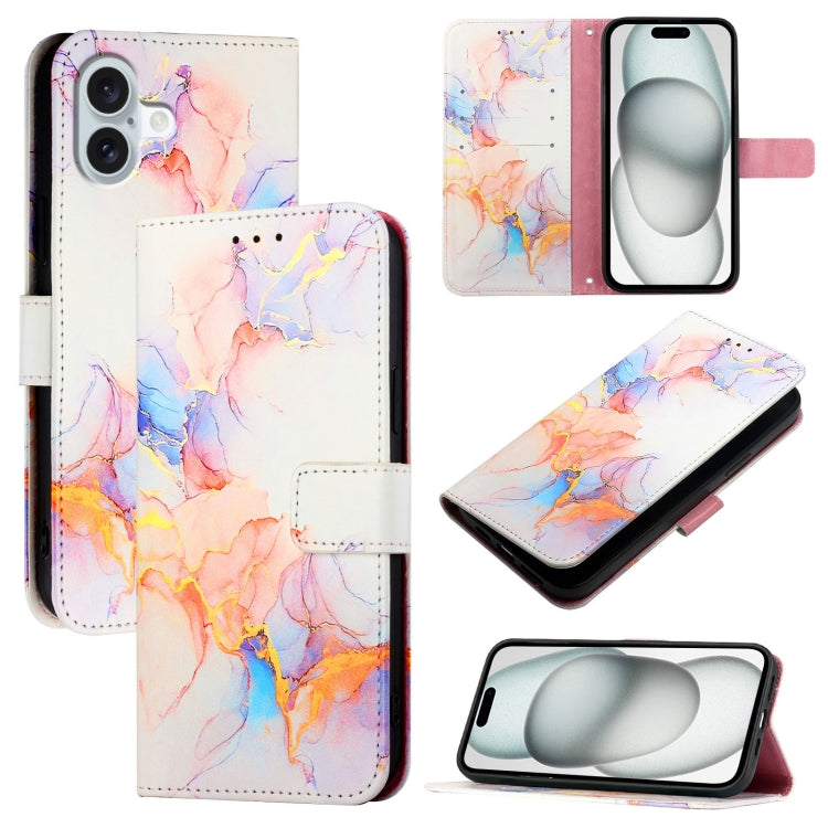 PT003 Marble Pattern Flip Leather Phone Case, For iPhone 16 Pro Max, For iPhone 16 Pro, For iPhone 16 Plus, For iPhone 16, For iPhone 16e, For iPhone 15 Pro Max