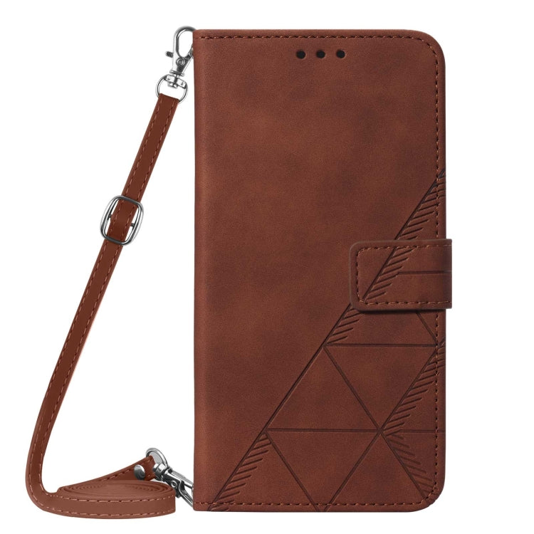 Crossbody 3D Embossed Flip Leather Phone Case, For iPhone 15 Pro Max, For iPhone 15 Pro, For iPhone 15 Plus, For iPhone 15, For iPod Touch 7 / 6 / 5