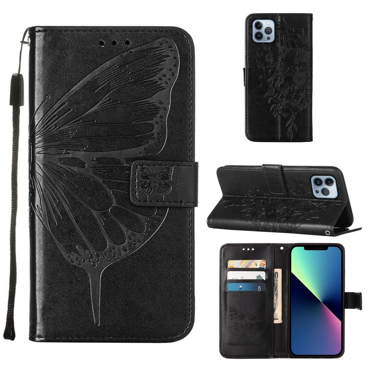 Embossed Butterfly Leather Phone Case, iPhone 16e, For iPhone 15 Pro Max, For iPhone 15 Pro, For iPhone 15 Plus