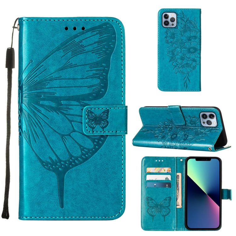 Embossed Butterfly Leather Phone Case, iPhone 16e, For iPhone 15 Pro Max, For iPhone 15 Pro, For iPhone 15 Plus