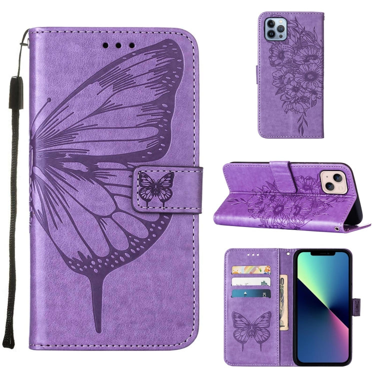 Embossed Butterfly Leather Phone Case, iPhone 16e, For iPhone 15 Pro Max, For iPhone 15 Pro, For iPhone 15 Plus