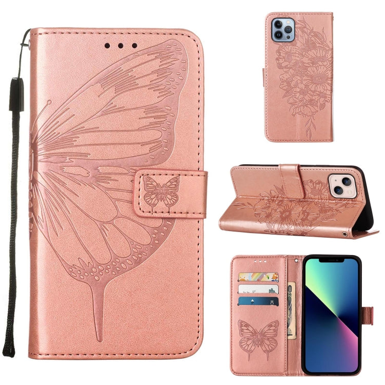 Embossed Butterfly Leather Phone Case, For iPhone 15, For iPod Touch 7 / 6 / 5