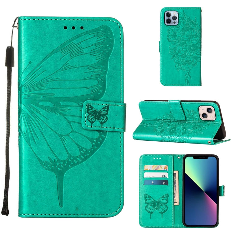 Embossed Butterfly Leather Phone Case, For iPhone 15, For iPod Touch 7 / 6 / 5