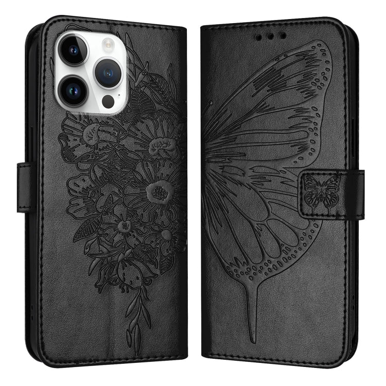 Embossed Butterfly Leather Phone Case, For iPhone 16 Pro Max, For iPhone 16 Pro, For iPhone 16 Plus, For iPhone 16