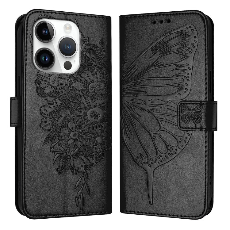 Embossed Butterfly Leather Phone Case, For iPhone 16 Pro Max, For iPhone 16 Pro, For iPhone 16 Plus, For iPhone 16