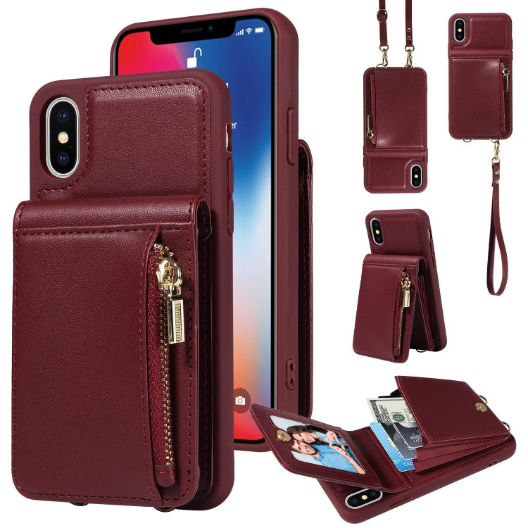 Crossbody Lanyard Zipper Wallet Leather Phone Case, For iPhone 11 Pro Max, For iPhone 11, For iPhone 11 Pro, For iPhone X / XS, For iPhone XR, For iPhone XS Max