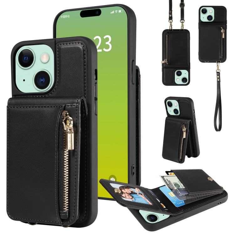 Crossbody Lanyard Zipper Wallet Leather Phone Case, For iPhone 15 Plus, For iPhone 15, For iPhone 14 Plus, For iPhone 14, For iPhone 14 Pro, For iPhone 14 Pro Max