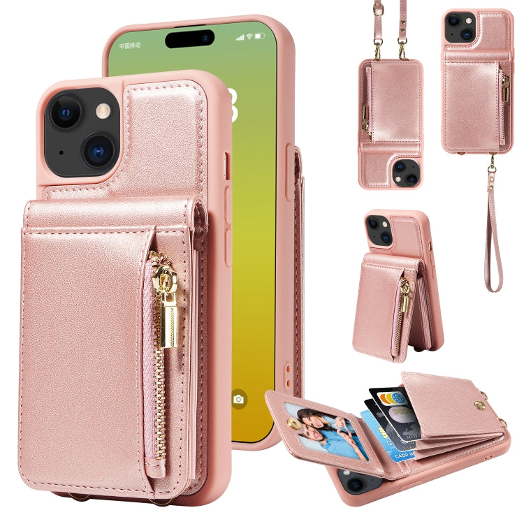 Crossbody Lanyard Zipper Wallet Leather Phone Case, For iPhone 15 Plus, For iPhone 15, For iPhone 14 Plus, For iPhone 14, For iPhone 14 Pro, For iPhone 14 Pro Max