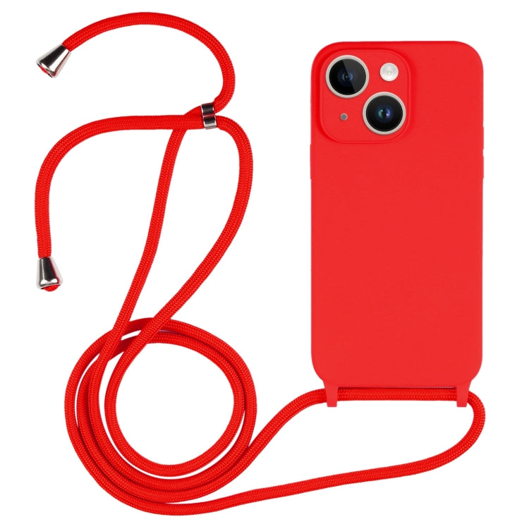 Crossbody Lanyard Liquid Silicone Case, For iPhone 15 Plus, For iPhone 15