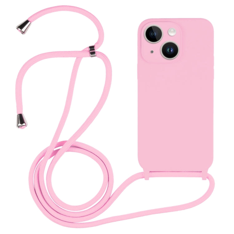 Crossbody Lanyard Liquid Silicone Case, For iPhone 15 Plus, For iPhone 15