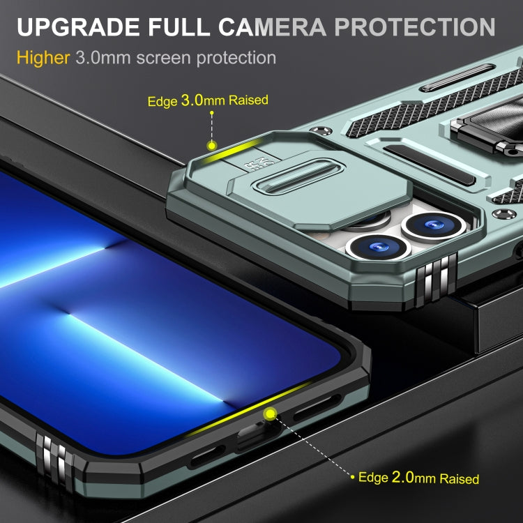 Armor PC + TPU Camera Shield Phone Case, For iPhone 15 Pro Max, For iPhone 15 Pro, For iPhone 15 Plus, For iPhone 15