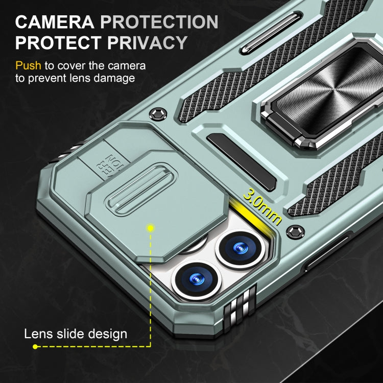 Armor PC + TPU Camera Shield Phone Case, For iPhone 15 Pro Max, For iPhone 15 Pro, For iPhone 15 Plus, For iPhone 15