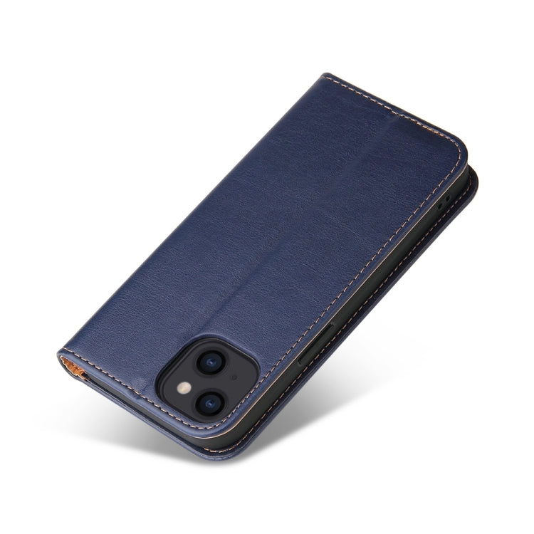 Fierre Shann PU Genuine Leather Texture Phone Case, For iPhone 15