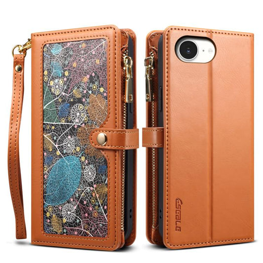 ESEBLE Star Series Lanyard Zipper Wallet RFID Leather Case, For iPhone 16e, For iPhone 16 Pro Max, For iPhone 16 Pro, For iPhone 16 Plus, For iPhone 16, For iPhone 15 Pro Max, For iPhone 15 Pro, For iPhone 15 Plus, For iPhone 15