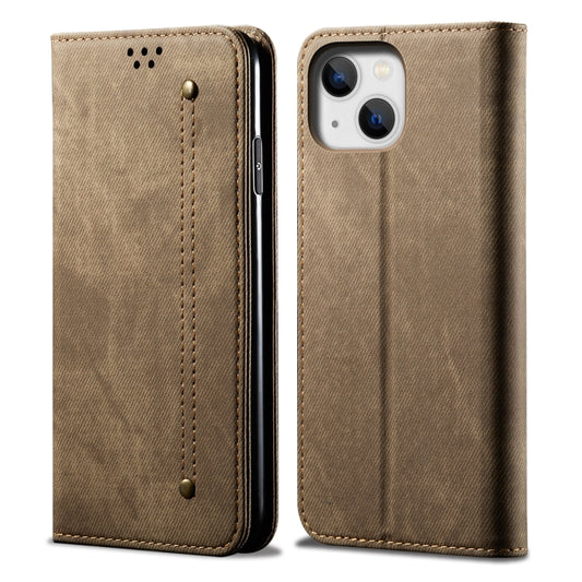 Denim Texture Casual Style Horizontal Flip Leather Case, For iPhone 15