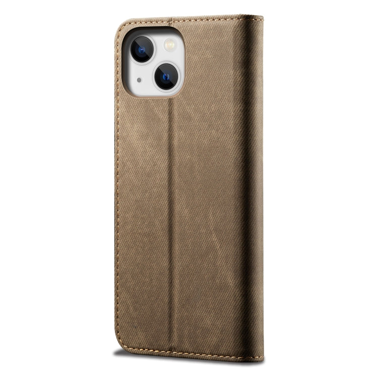 Denim Texture Casual Style Horizontal Flip Leather Case, For iPhone 15